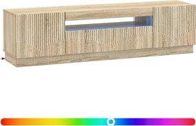 vidaXL Ντουλάπα LED Τηλεόρασης Sonoma Δρυς Επεξεργασμένο Ξύλο