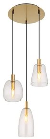 Κρεμαστό Φωτιστικό Οροφής 3xE14 Garri Globo Lighting-15789-3HM-Διάφανο 15789-3HM