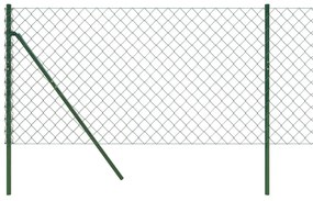 Συρματόπλεγμα Περίφραξης Πράσινο 0,8 x 25 μ. με Στύλους - Πράσινο