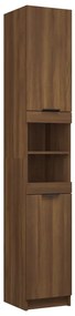 vidaXL Ντουλάπι Μπάνιου Καφέ Δρυς 32x34x188,5 εκ. Επεξεργασμένο Ξύλο