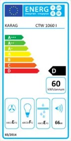 Karag CTW 10 Inox 60 - Επιτοιχη Καμιναδα Κουζινας 60 εκ.