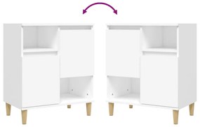 vidaXL Ντουλάπια 3 τεμ. Λευκό 60x35x70 εκ. Επεξεργασμένο Ξύλο