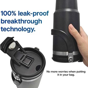 Ποτήρι Θερμός Ανοξείδωτο 900ml με Επιστόμιο και Καλαμάκι