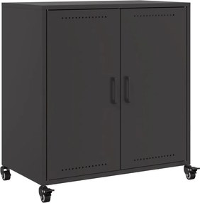 vidaXL Ντουλάπι Μαύρο 68x39x72 εκ. από Χάλυβα