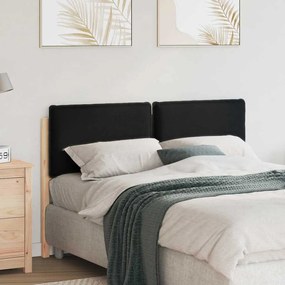 vidaXL Ταπετσαρισμένο κεφαλάρι με κεφαλάρι Φυσικό και Μαύρο 140 cm