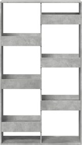 vidaXL Βιβλιοθήκη Γκρι Σκυροδέματος 100x33x175 εκ. Επεξεργ. Ξύλο