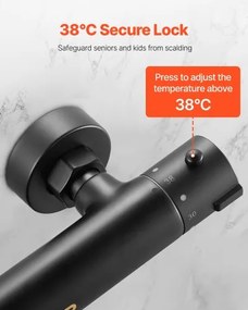 VEVOR Thermostatic Shower Faucet Valve with Electrophoretic Coating for Bathroom