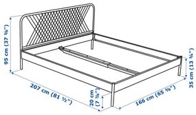 NESTTUN σκελετός κρεβατιού, 160X200 cm 291.580.66