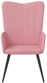 vidaXL Πολυθρόνα Relax Ροζ Βελούδινη