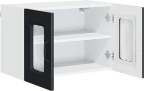 vidaXL Πάνελ πλυντηρίου πιάτων Kalmar 2 pcs Μαύρο Επεξεργασμένο Ξύλο