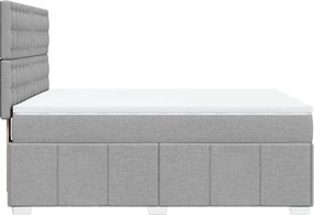 vidaXL Κρεβάτι Boxspring με Στρώμα Αν. Πράσινο 160x200εκ Υφασμάτινο