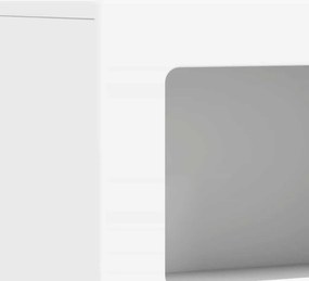 vidaXL Πλαϊνό γραφείο Λευκό 80.5 x 35 x 59 εκ. Επεξεργασμένο ξύλο