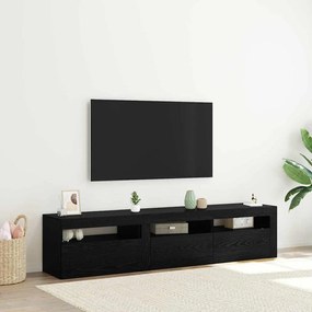 vidaXL Έπιπλα τηλεόρασης 2 pcs Μαύρη δρυς 180 x 35 x 40 εκ