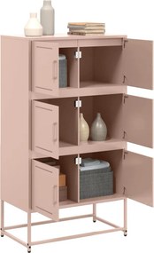 vidaXL Ντουλάπι Ροζ 68,5x38,5x123,5 εκ. από Ατσάλι