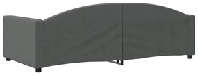 vidaXL Καναπές Κρεβάτι Σκούρο Γκρι 100x200 εκ. Υφασμάτινος
