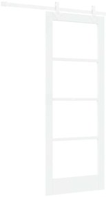 vidaXL Συρόμενη Πόρτα Χειροκίνητος Λευκό 78 x 202 εκ. Ξύλο και μέταλλο