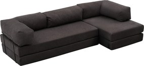 Γωνιακός Καναπές Ανθρακί COMFORT 95x290x75