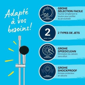 Στήλη ντους Grohe Vitalio Start 110 Chrome Μέταλλο