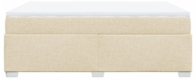 ΚΡΕΒΑΤΙ BOXSPRING ΜΕ ΣΤΡΩΜΑ ΚΡΕΜ 140X190 ΕΚ. ΥΦΑΣΜΑΤΙΝΟ 3285135