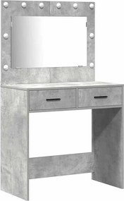 vidaXL Τραπέζι περιποίησης 3 pcs Σκυρόδεμα Γκρι Επεξεργασμένο ξύλο