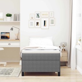 vidaXL Σκελετός Κρεβατιού Ανοιχτό γκρι 90 x 200 cm Βελούδο