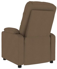 vidaXL Πολυθρόνα Μασάζ Καφέ Υφασμάτινη