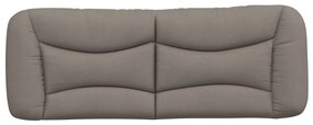 vidaXL Μαξιλάρι για Κεφαλάρι Μαύρο Taupe 140 εκ. Υφασμάτινο