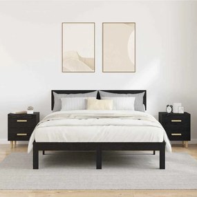 vidaXL Ντουλάπι κρεβατιού 2 pcs Μαύρη δρυς 40 x 35 x 47.5 εκ
