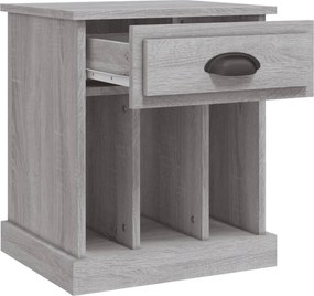 vidaXL Κομοδίνα 2 Τεμ. Γκρι Sonoma 43x36x50 εκ.