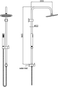 Karag Lucy C6326B Cromo - Στήλη ντουζ χωρίς μπαταρία