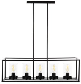 ΦΩΤΙΣΤΙΚΟ ΟΡΟΦΗΣ ΚΡΕΜΑΣΤΟ HM4082 ΜΑΥΡΟ ΜΕΤΑΛΛΟ ΚΑΙ ΓΥΑΛΙ 80x25x23,5-85Yεκ.