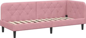 vidaXL Κρεβάτι Γωνίας Ροζ 80 x 200 cm Βελούδο