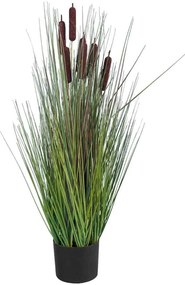 Τεχνητό Φυτό Typha Angustifolia Grass 20069 Φ45x90cm Green-Brown GloboStar PVC