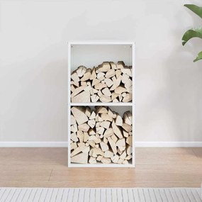 vidaXL Ράφι Καυσόξυλων Λευκό 40x30x75 εκ. Χάλυβας ψυχρής έλασης
