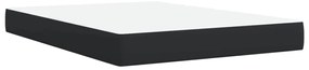 vidaXL Κρεβάτι Boxspring με Στρώμα Μαύρο 160x200εκ.από Συνθετικό Δέρμα