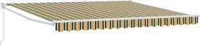vidaXL Αναδιπλούμενη τέντα Πράσινο και Λευκό 400 x 350 x 165 εκ