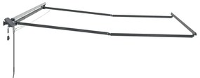 vidaXL Αντιανεμικό με Χειροκίνητος Ανθρακί 4.5 x 2.5 m Μέταλλο