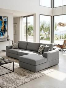 Γωνιακός καναπές Must-Αριστερή-275φ 210β εκ.-Γκρι Anoixto