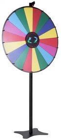 VEVOR 36 inch Spinning Prize Wheel, 18 Slots Spinning Wheel, Roulette Wheel with a Dry Erase and 2 Markers, Tabletop or Floor Standing Win Fortune Spin Games in Party Pub Trade Show Carnival