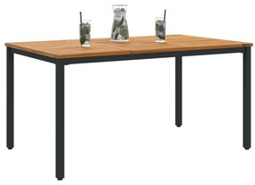 vidaXL Τραπέζι Κήπου 150x90x75 εκ. Κατασκευασμένο από Σταθερό Ξύλο Ακακίας και Μέταλλο