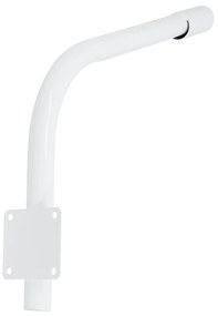 GloboStar® 90229 Μεταλλική Βάση Στήριξης CURVED M62cm x Φ60mm για Φωτιστικά Δρόμου Street Lights με Διάμετρο Βάσης Φ60mm