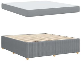 vidaXL Σκελετός Κρεβατιού Άλλο Ανοιχτό γκρι 180 x 200 cm ύφασμα