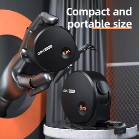 DELI μέτρο HT8519 με αυτόματη επαναφορά &amp; κλείδωμα, 19mm x 5m