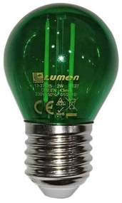 Λαμπτήρας LED E27 COG 2W Σφαιρική Lumen Adeleq-13-27125-Πράσινο 13-27125