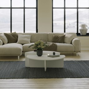Τραπεζάκι Σαλονιού Λευκό MEVAL 90x60x30