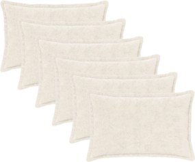 vidaXL Κάλυμμα Μαξιλαριού 6 τμχ. HOUTEN Λευκό 50 x 80 cm