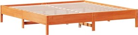 vidaXL Σκελετός Κρεβ. Χωρίς Στρώμα Καφέ Κεριού 160x200 εκ Μασίφ Πεύκο