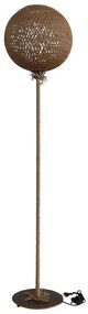 Φωτιστικό Δαπέδου Silk-02 Rope 31-1161 Φ35cm 154cm Natural-Bronze Heronia Σχοινί,Μέταλλο