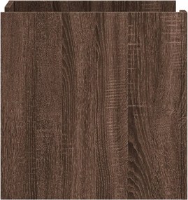 vidaXL Κομοδίνο Καφέ Δρυς 45x50x50 εκ. από Επεξεργασμένο Ξύλο