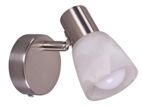 Φωτιστικό Τοίχου - Απλίκα SE 139-C1 SOFTY WALL LAMP NICKEL MAT Z2 - Γυαλί - 77-3543